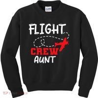 Flight Crew Birthday Aunt Airplane Matching Family Kids Sweatshirt thumb 0