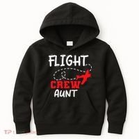 Flight Crew Birthday Aunt Airplane Matching Family Kids Hoodie thumb 0