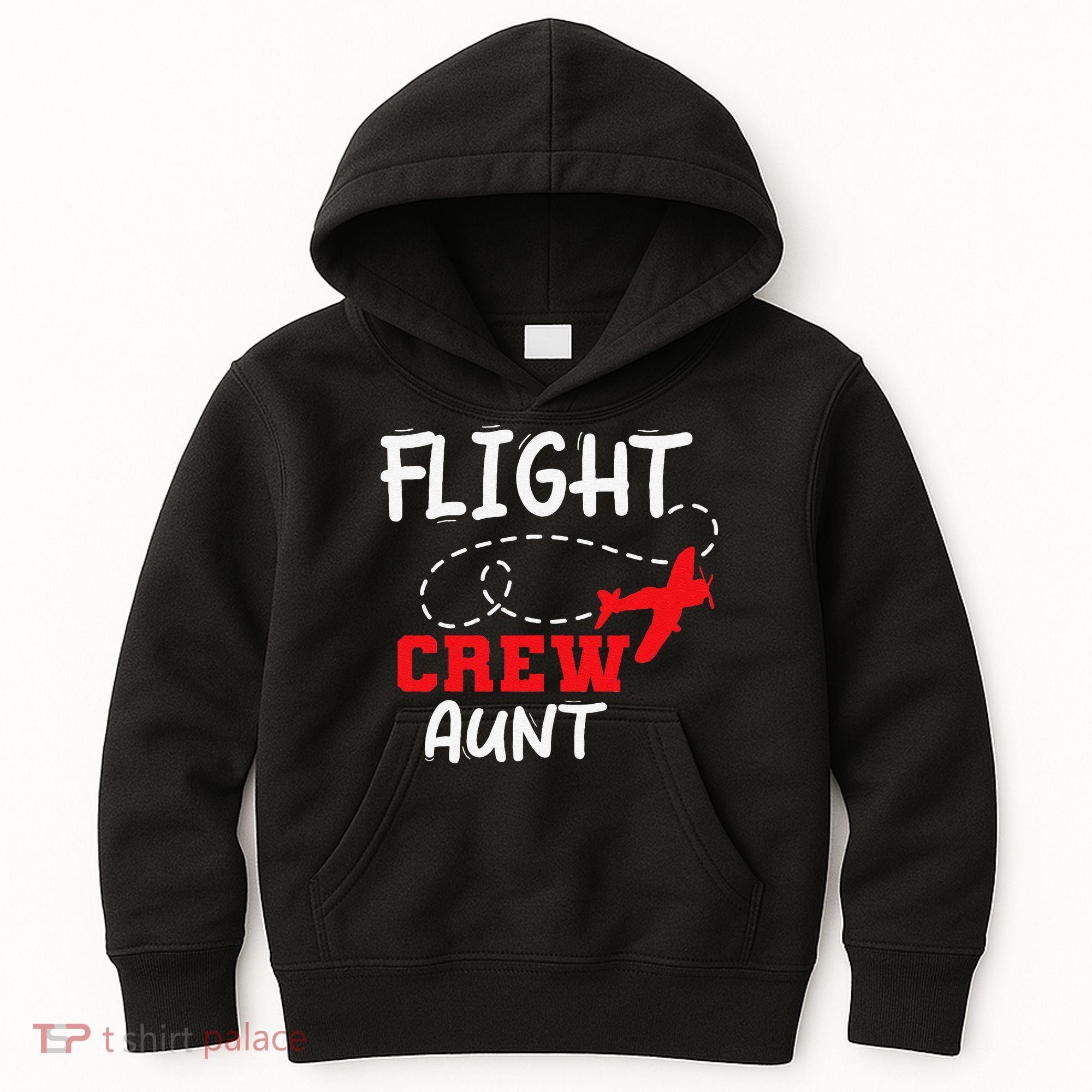 Flight Crew Birthday Aunt Airplane Matching Family Kids Hoodie