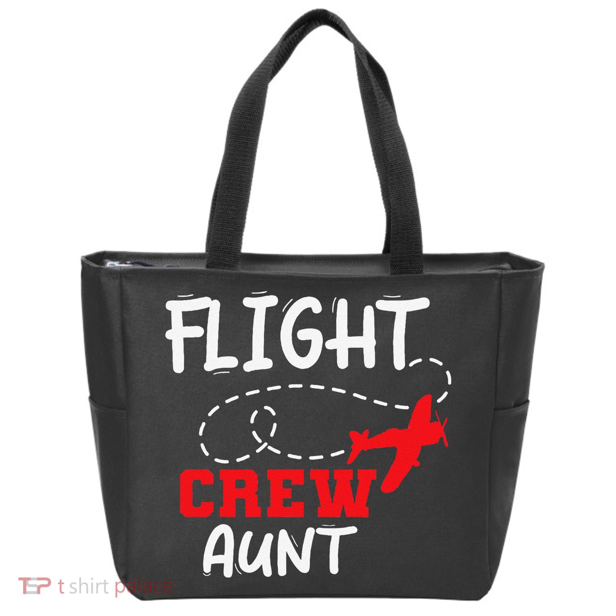 Flight Crew Birthday Aunt Airplane Matching Family Tote Bag