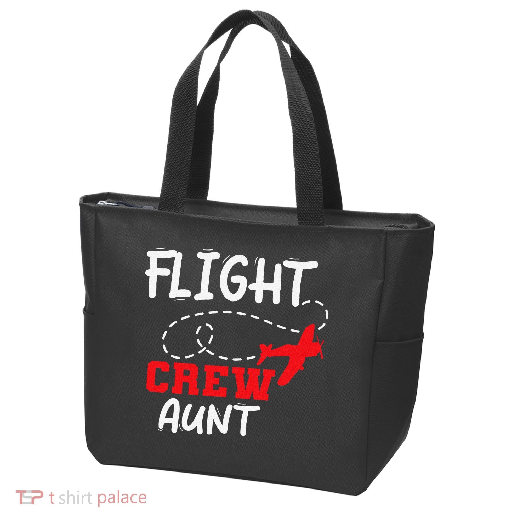 Flight Crew Birthday Aunt Airplane Matching Family Tote Bag