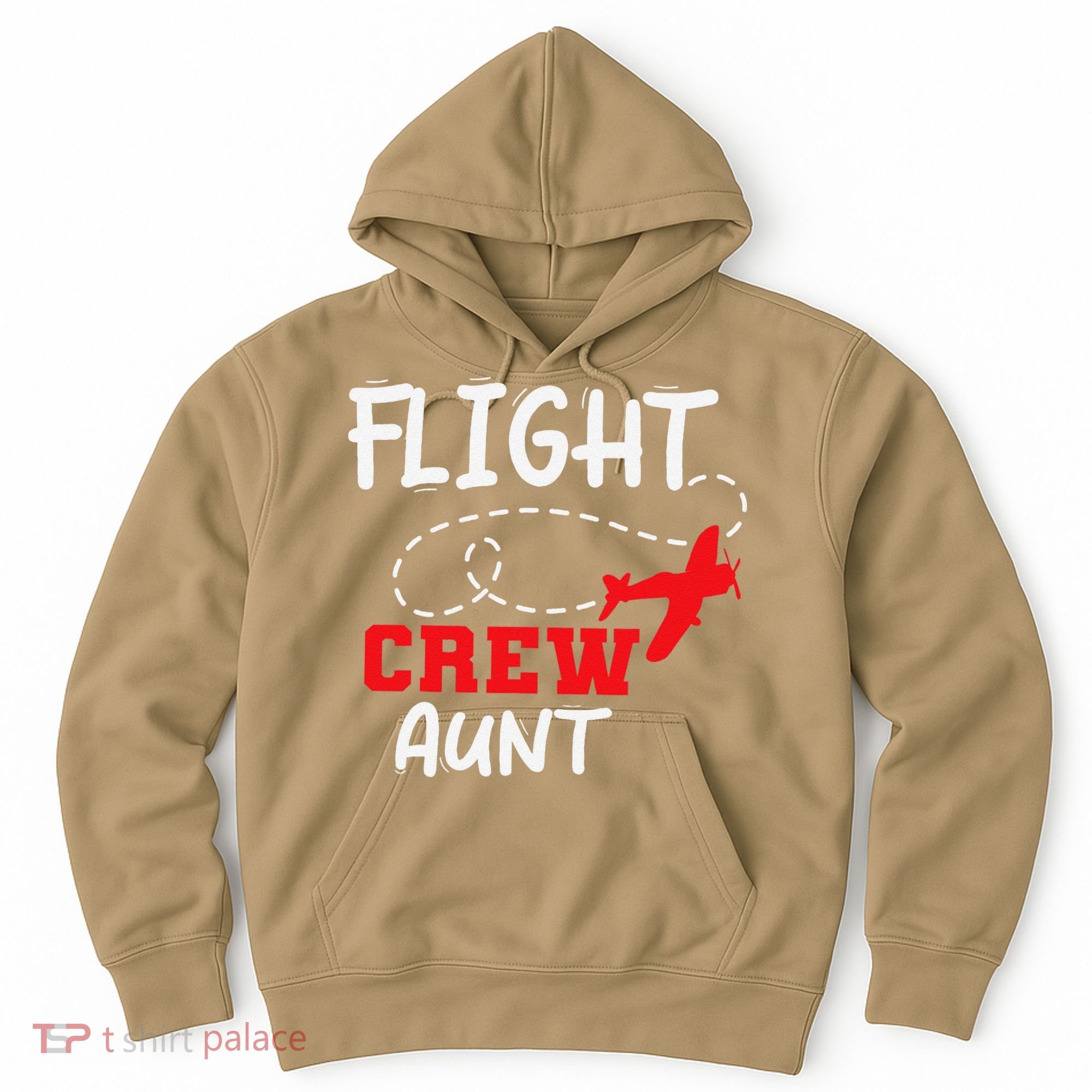 Flight Crew Birthday Aunt Airplane Matching Family Hoodie
