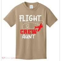 Flight Crew Birthday Aunt Airplane Matching Family Kids T-Shirt thumb 0