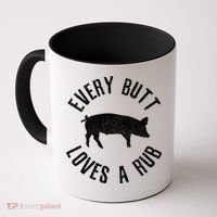 Funny Chef Bbq Grilling Smoking Every But Loves A Rub Gift Cute Gift Coffee Mug thumb 0