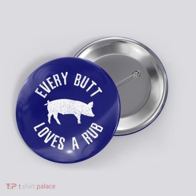 Funny Chef Bbq Grilling Smoking Every But Loves A Rub Gift Cute Gift Button