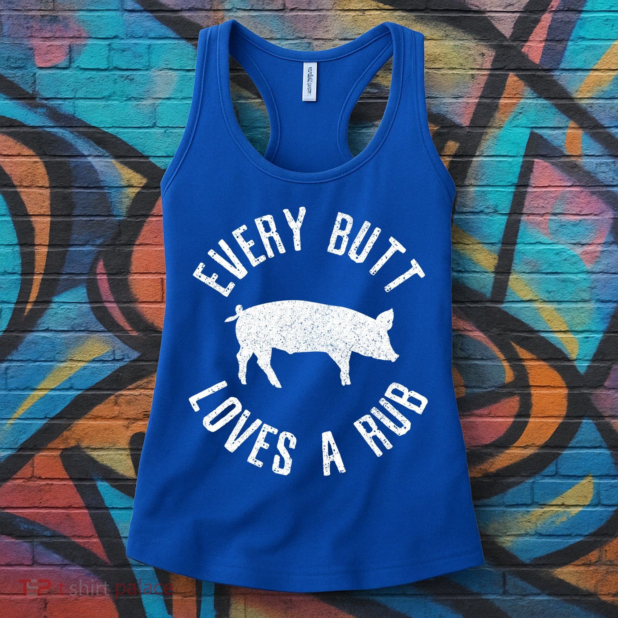 Funny Chef Bbq Grilling Smoking Every But Loves A Rub Gift Cute Gift Women's Tank Top