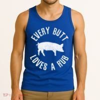 Funny Chef Bbq Grilling Smoking Every But Loves A Rub Gift Cute Gift Tank Top thumb 3
