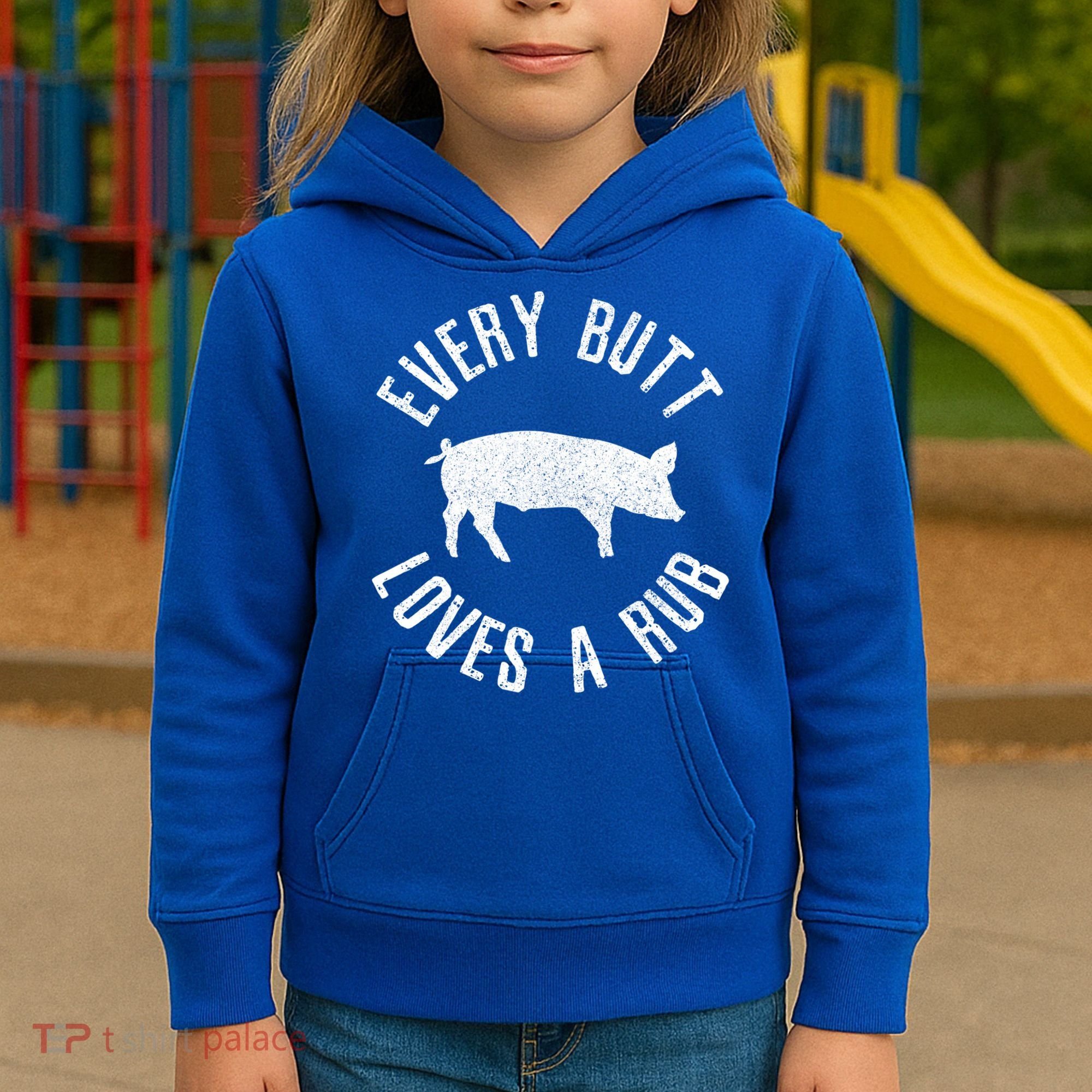 Funny Chef Bbq Grilling Smoking Every But Loves A Rub Gift Cute Gift Kids Hoodie