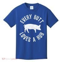 Funny Chef Bbq Grilling Smoking Every But Loves A Rub Gift Cute Gift Kids T-Shirt thumb 0
