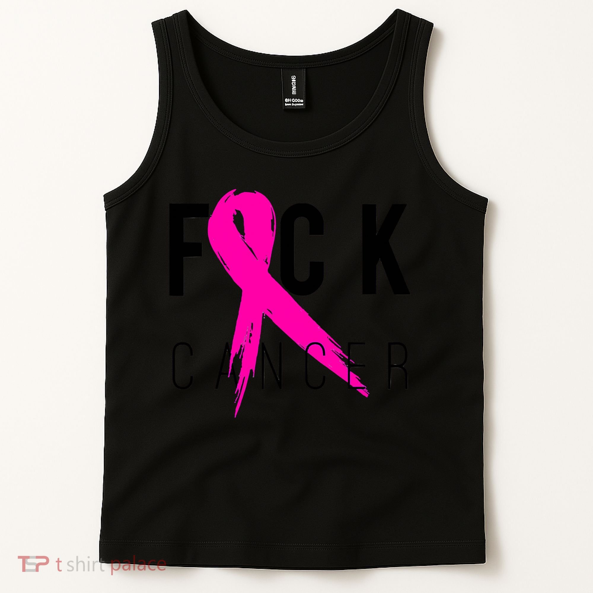 Fuck Cancer Breast Cancer Awareness Retro Distressed Tank Top