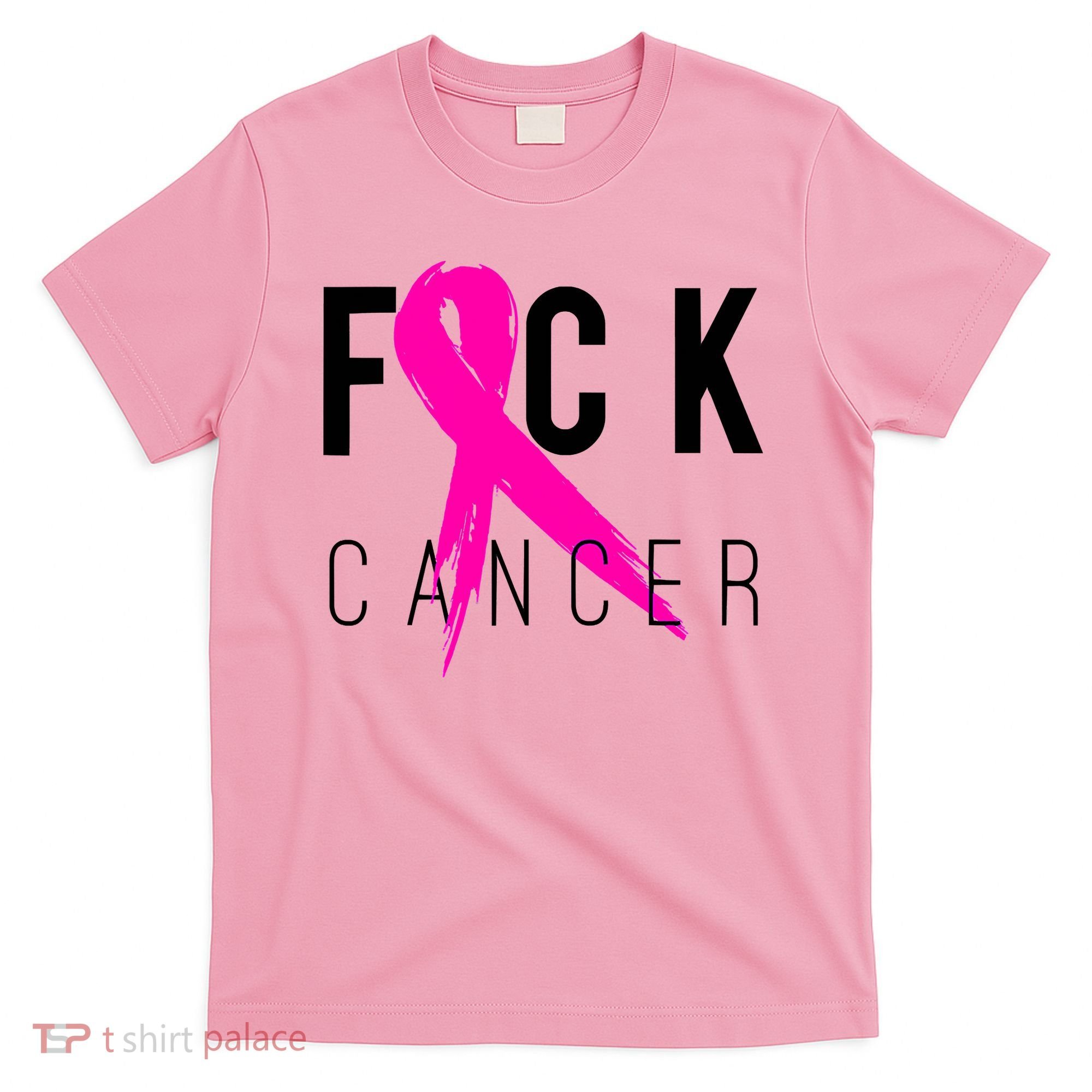 Fuck Cancer Breast Cancer Awareness Retro Distressed T-Shirt