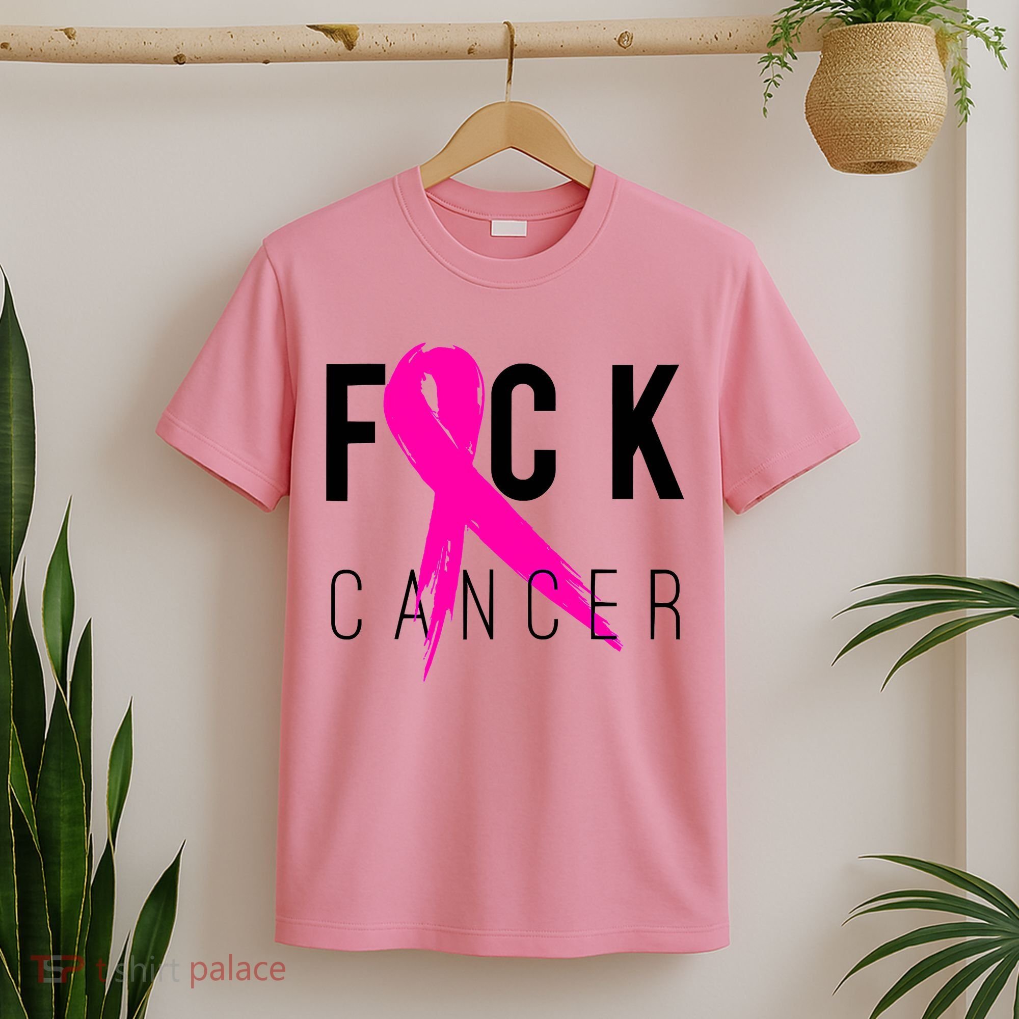Fuck Cancer Breast Cancer Awareness Retro Distressed T-Shirt