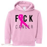 Fuck Cancer Breast Cancer Awareness Retro Distressed Toddler Hoodie thumb 0