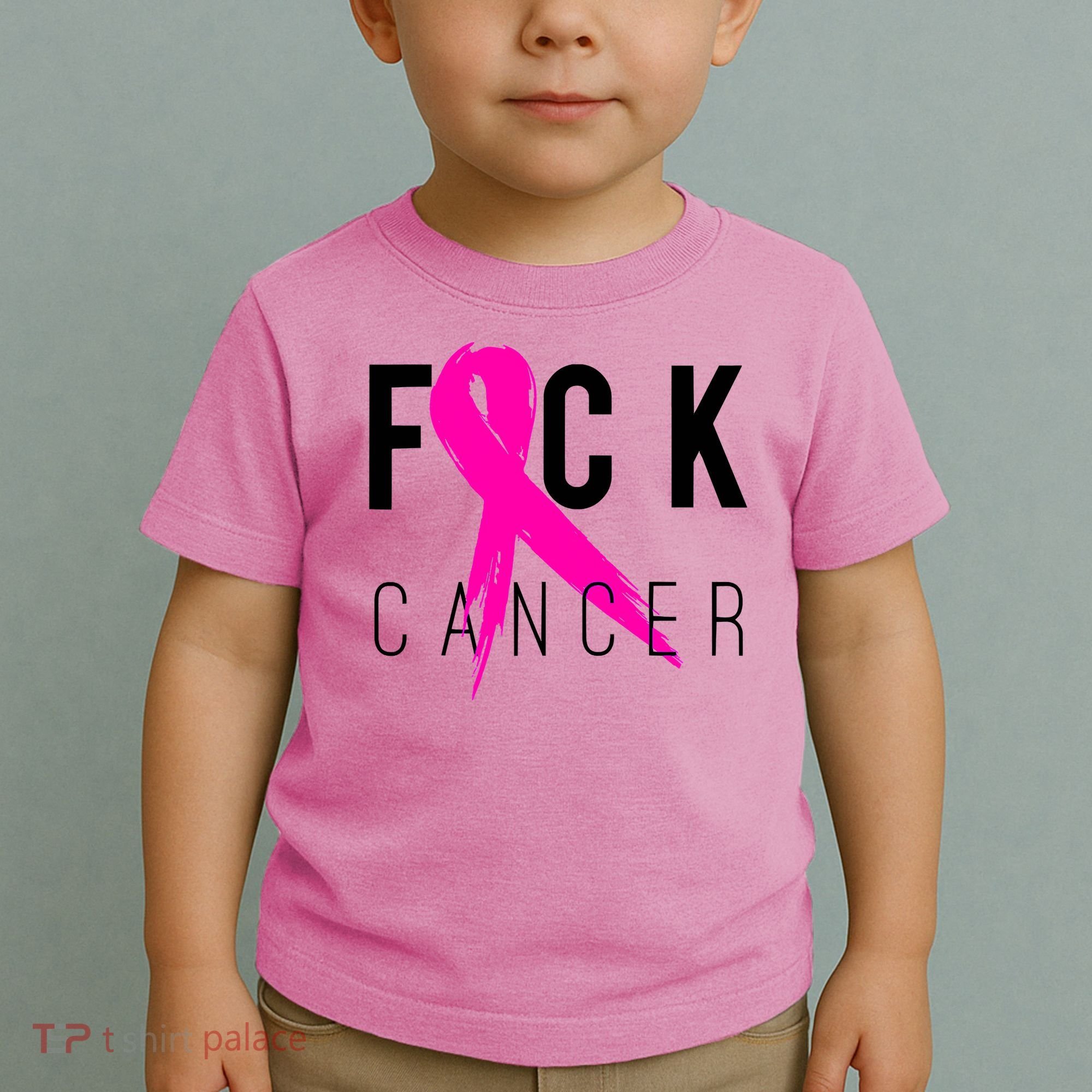 Fuck Cancer Breast Cancer Awareness Retro Distressed Toddler T-Shirt