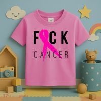 Fuck Cancer Breast Cancer Awareness Retro Distressed Toddler T-Shirt thumb 3
