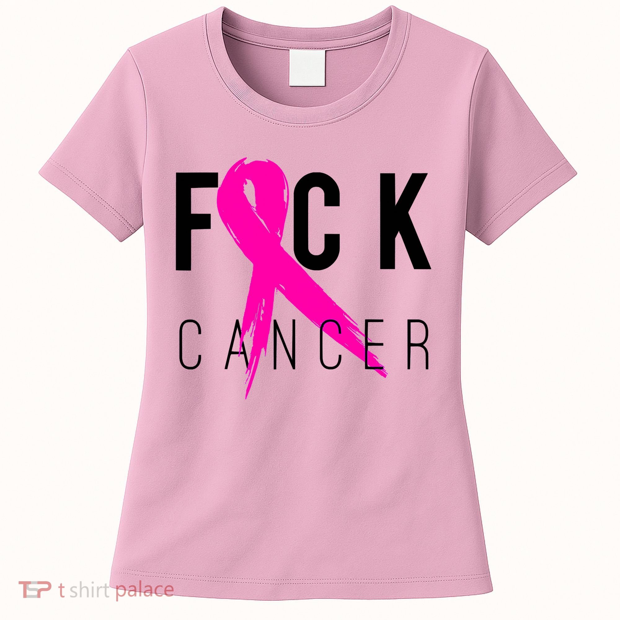 Fuck Cancer Breast Cancer Awareness Retro Distressed Women's T-Shirt