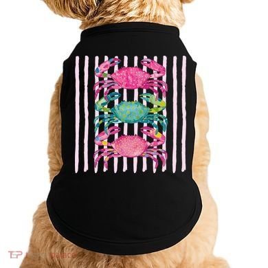Funny Crab Beach Vibes Nautical Summer Vacation Gift Doggie Tank