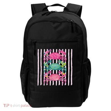 Funny Crab Beach Vibes Nautical Summer Vacation Gift Backpack