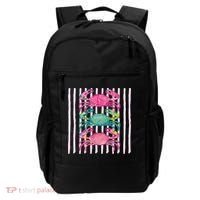 Funny Crab Beach Vibes Nautical Summer Vacation Gift Backpack thumb 0