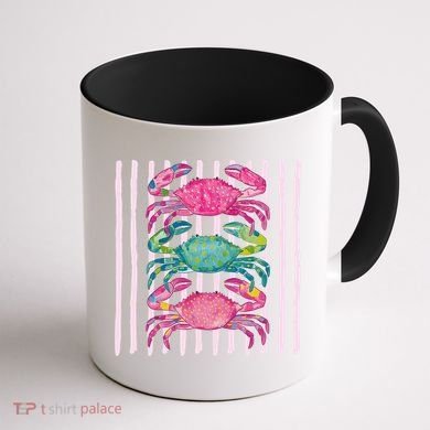 Funny Crab Beach Vibes Nautical Summer Vacation Gift Coffee Mug back