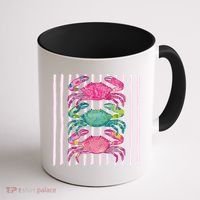 Funny Crab Beach Vibes Nautical Summer Vacation Gift Coffee Mug thumb 1