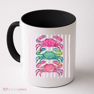 Funny Crab Beach Vibes Nautical Summer Vacation Gift Coffee Mug