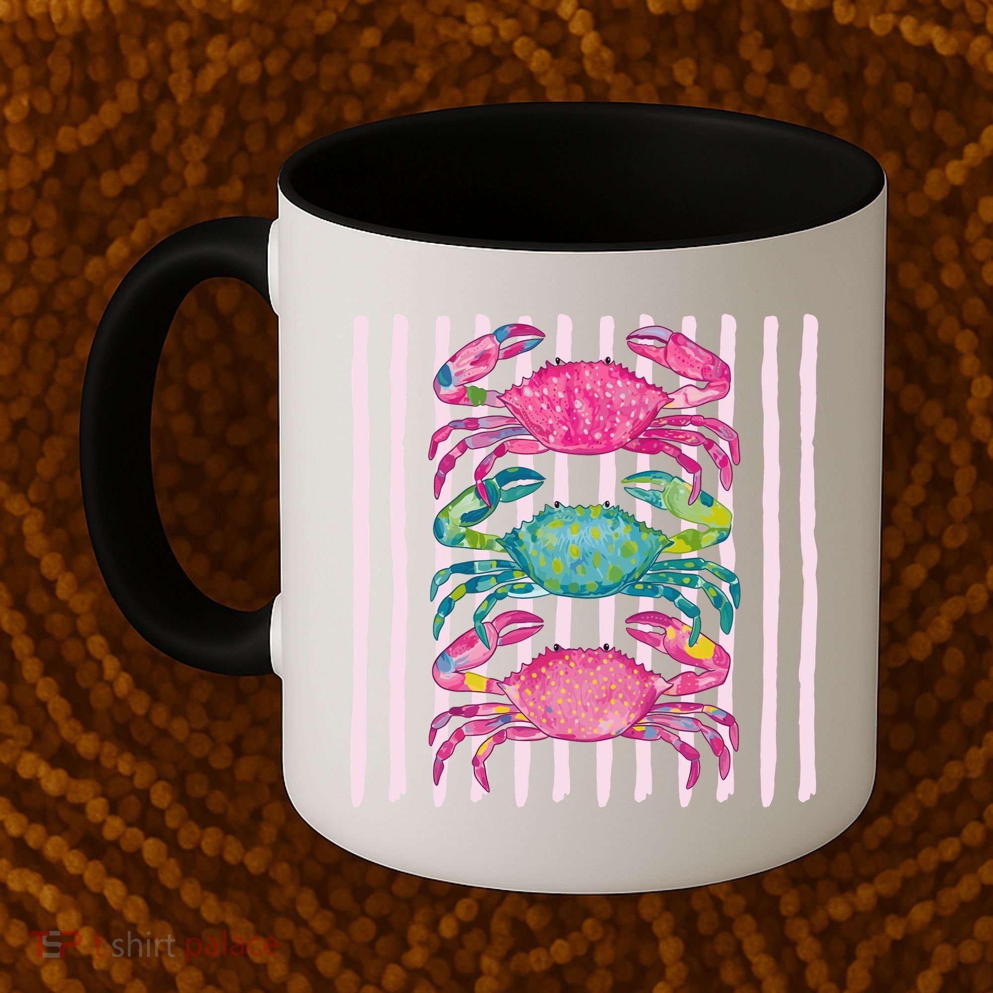 Funny Crab Beach Vibes Nautical Summer Vacation Gift Coffee Mug