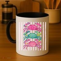 Funny Crab Beach Vibes Nautical Summer Vacation Gift Coffee Mug thumb 4