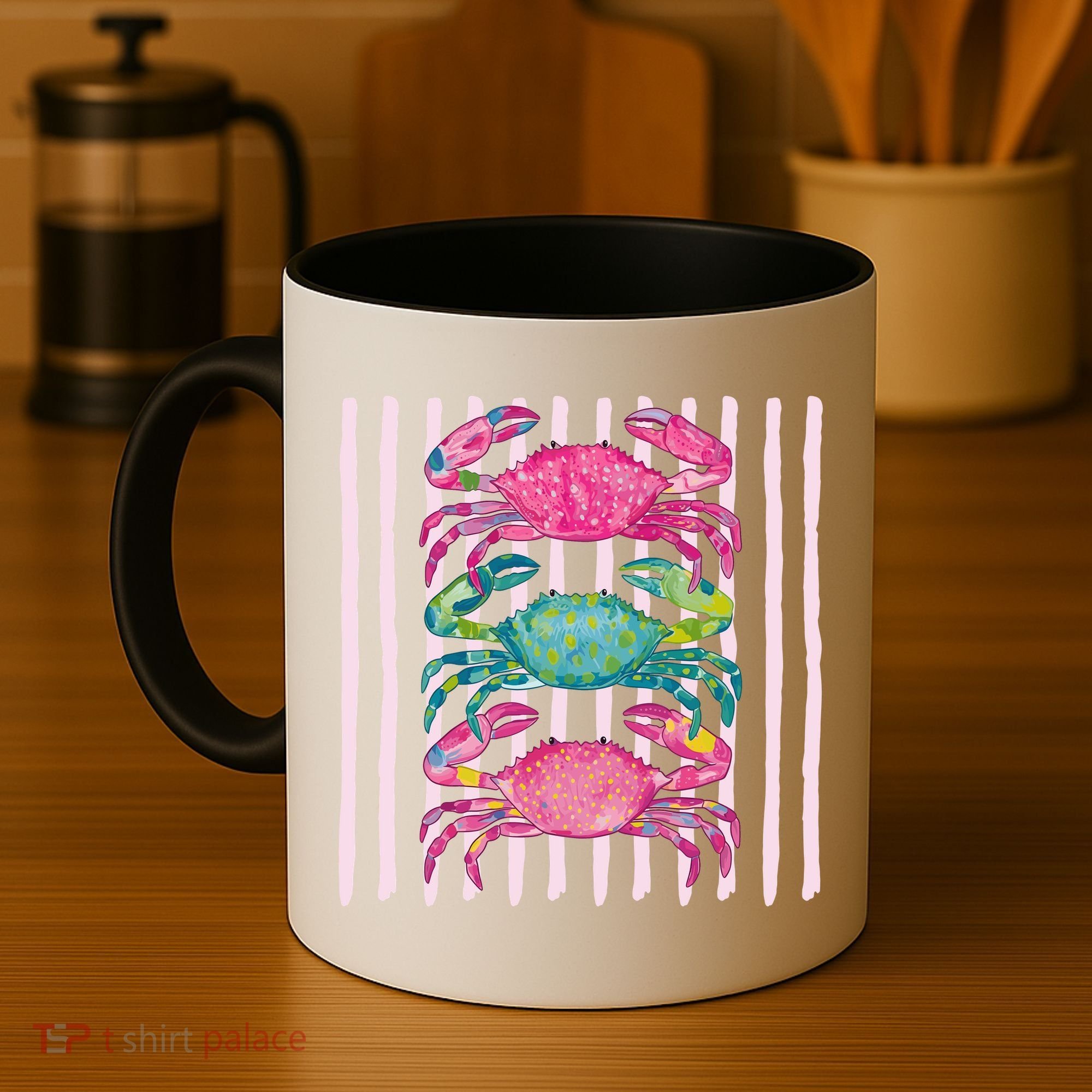 Funny Crab Beach Vibes Nautical Summer Vacation Gift Coffee Mug