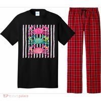 Funny Crab Beach Vibes Nautical Summer Vacation Gift Pajama Set thumb 0