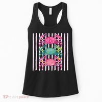 Funny Crab Beach Vibes Nautical Summer Vacation Gift Women's Tank Top thumb 0