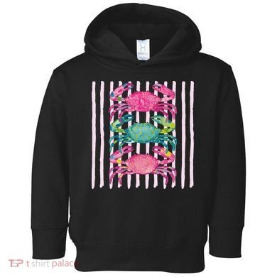 Funny Crab Beach Vibes Nautical Summer Vacation Gift Toddler Hoodie