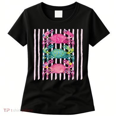 Funny Crab Beach Vibes Nautical Summer Vacation Gift Women's T-Shirt