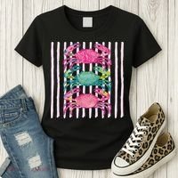 Funny Crab Beach Vibes Nautical Summer Vacation Gift Women's T-Shirt thumb 3