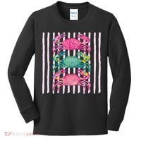 Funny Crab Beach Vibes Nautical Summer Vacation Gift Kids Long Sleeve Shirt thumb 0