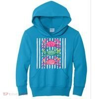 Funny Crab Beach Vibes Nautical Summer Vacation Gift Kids Hoodie thumb 0
