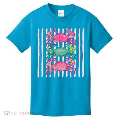 Funny Crab Beach Vibes Nautical Summer Vacation Gift Kids T-Shirt