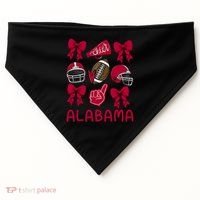 Football Coquette Bow Alabama USA-Made Doggie Bandana thumb 0