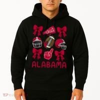 Football Coquette Bow Alabama Hoodie thumb 2