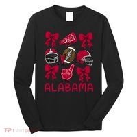 Football Coquette Bow Alabama Long Sleeve Shirt thumb 0