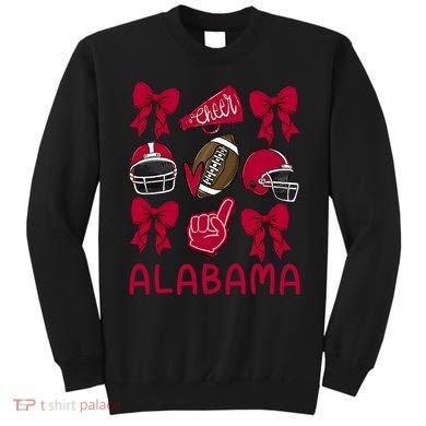 Football Coquette Bow Alabama Sweatshirt