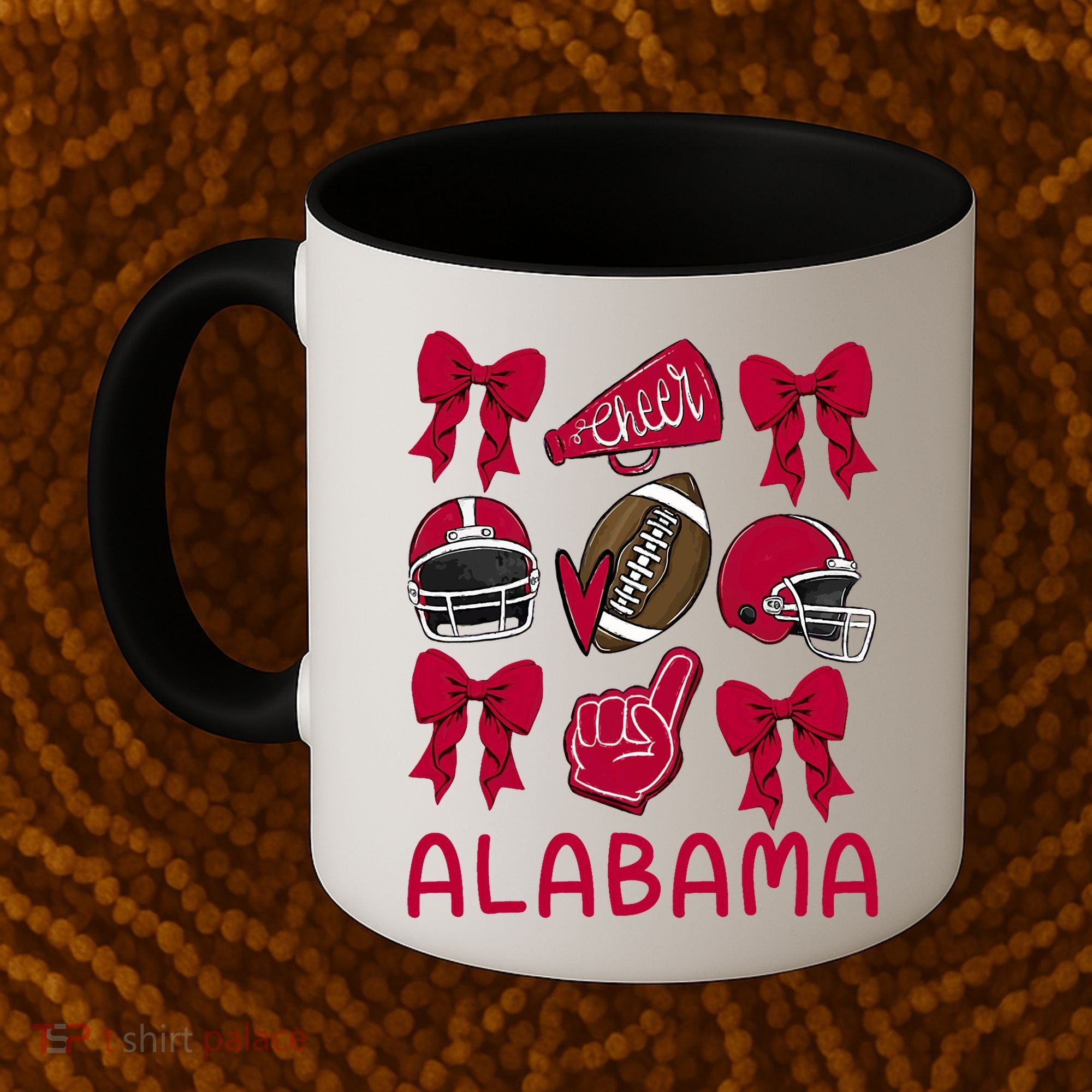 Football Coquette Bow Alabama Coffee Mug
