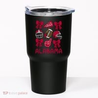 Football Coquette Bow Alabama Tumbler thumb 0