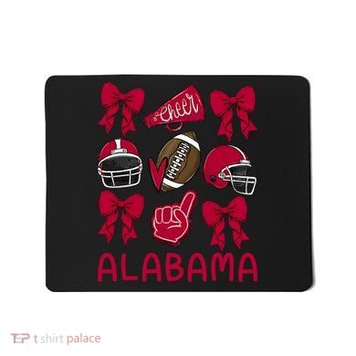 Football Coquette Bow Alabama Mousepad