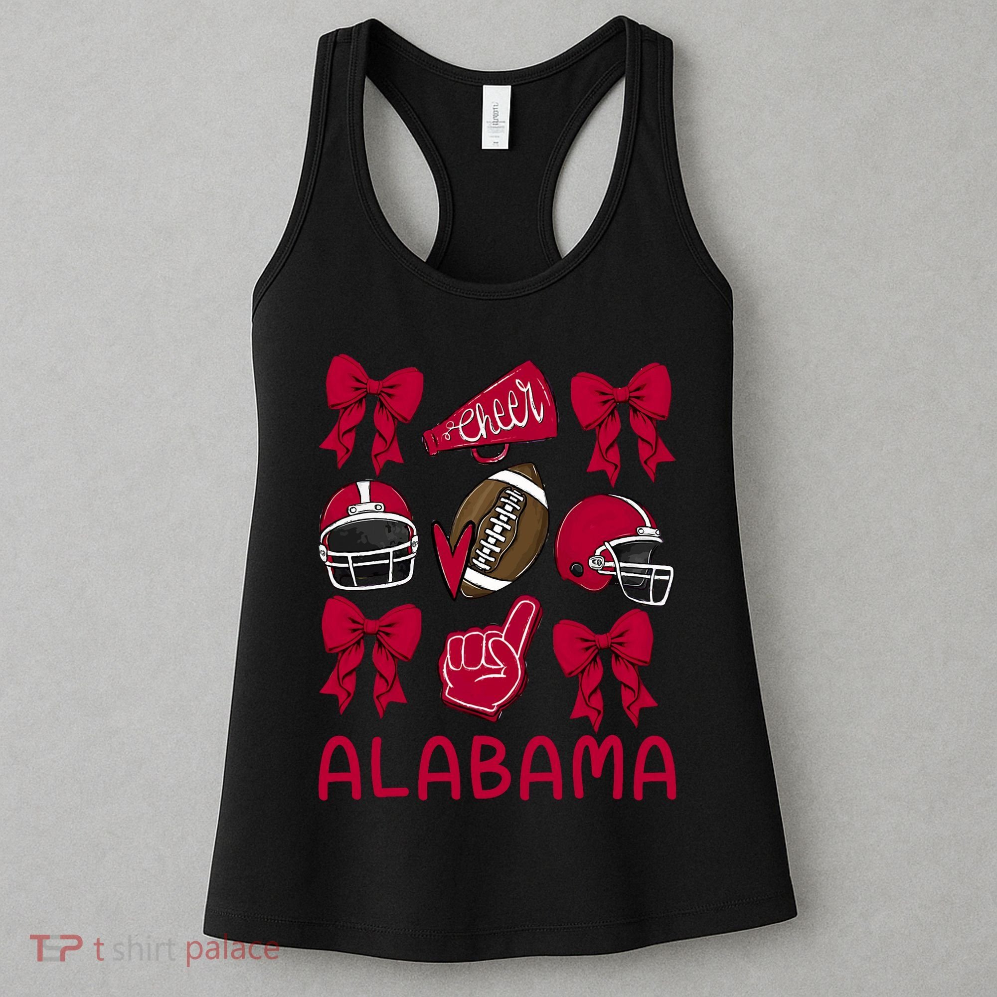 Football Coquette Bow Alabama Women's Tank Top