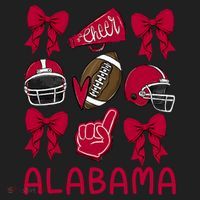 Football Coquette Bow Alabama Hat thumb 2