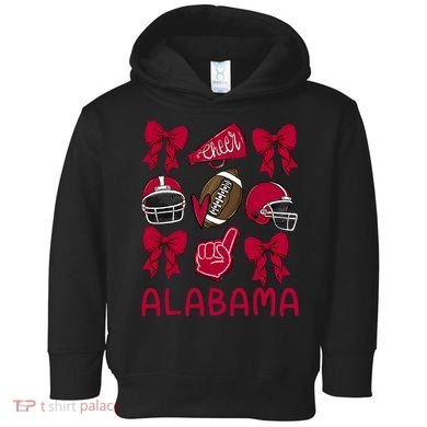 Football Coquette Bow Alabama Toddler Hoodie