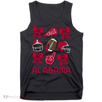 Football Coquette Bow Alabama Tank Top