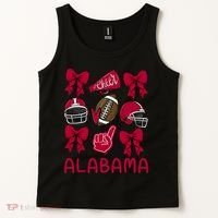 Football Coquette Bow Alabama Tank Top thumb 2