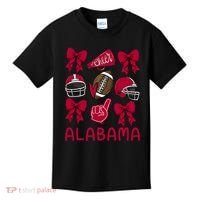 Football Coquette Bow Alabama Kids T-Shirt thumb 0